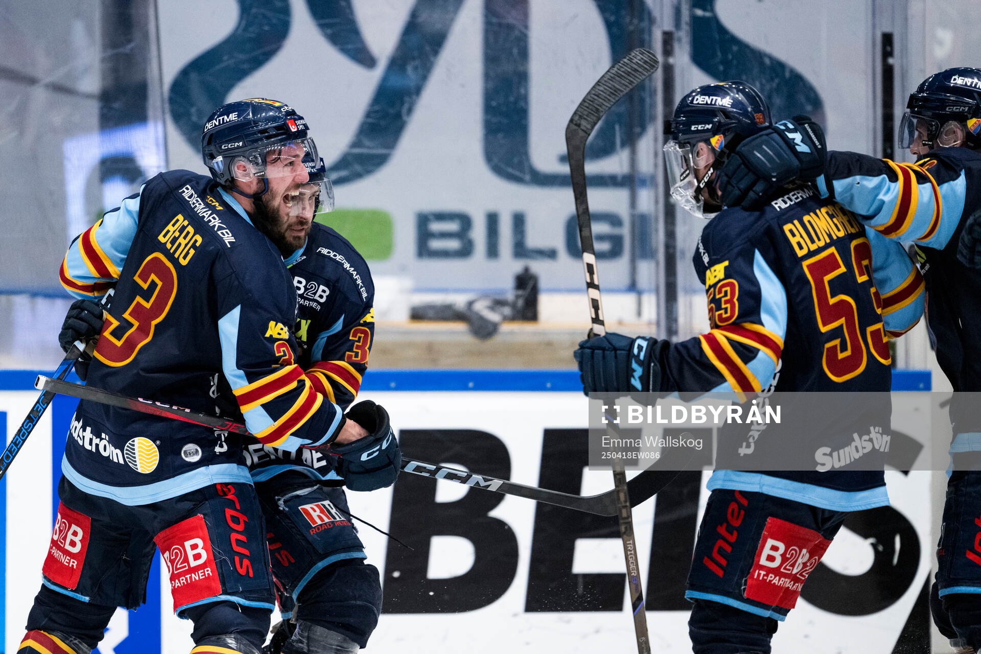 Djurgårdens Marcus Krüger, August Berg och David Blomgren