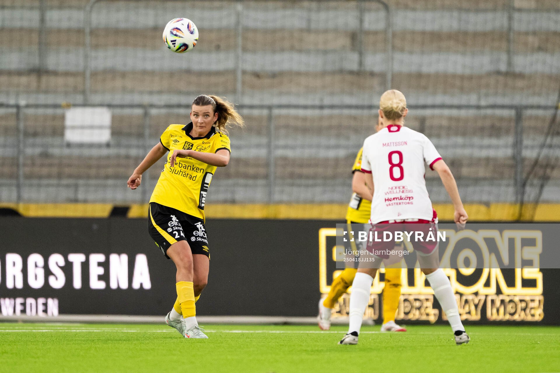 Elfsborgs Ida Backlund under fotbollsmatchen i Elitettan mellan Elfsborg och IK Uppsala den 18 april 2025 i Borås. 