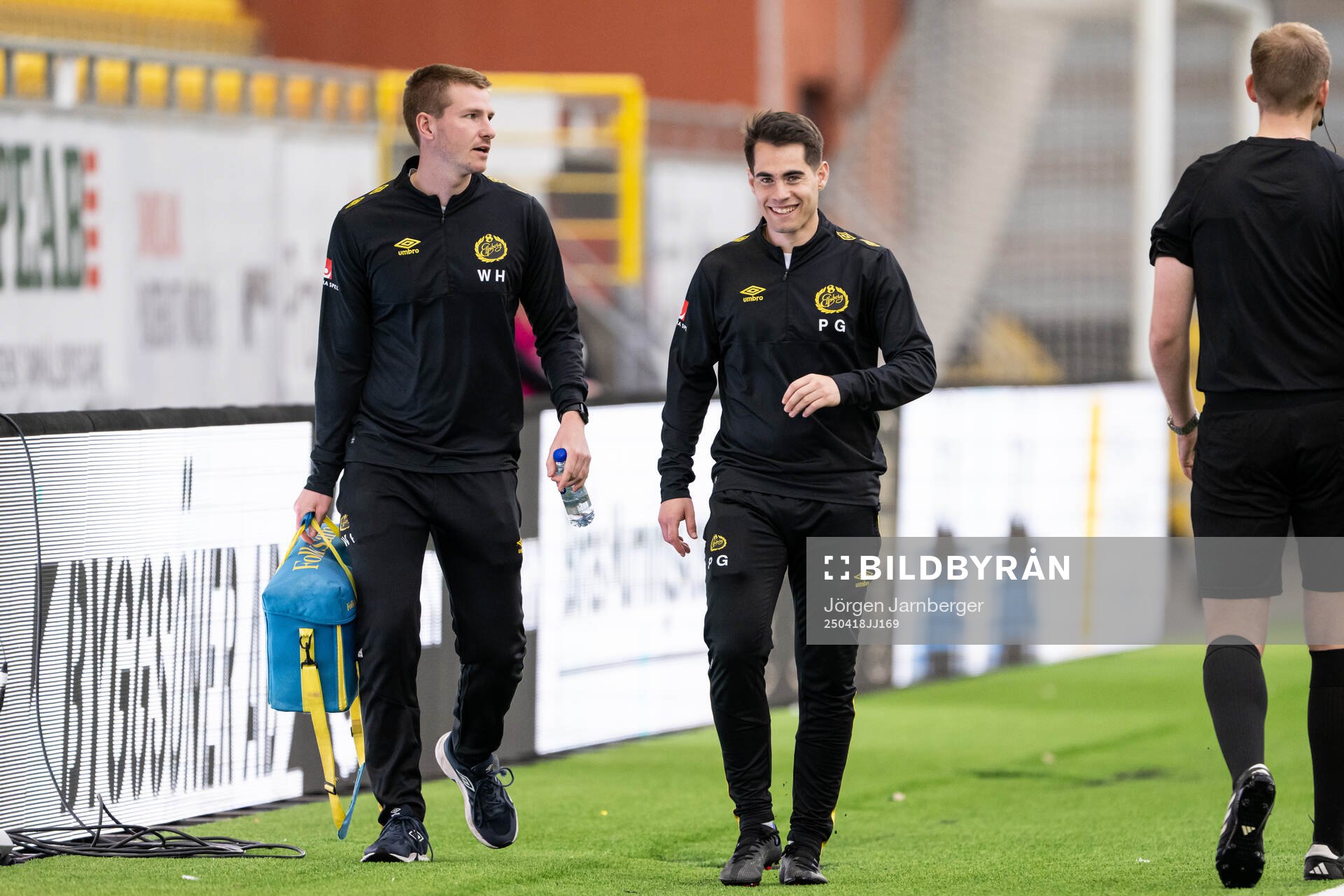 Elfsborgs sjukgymnast William Högne och sjukgymnast Pedro