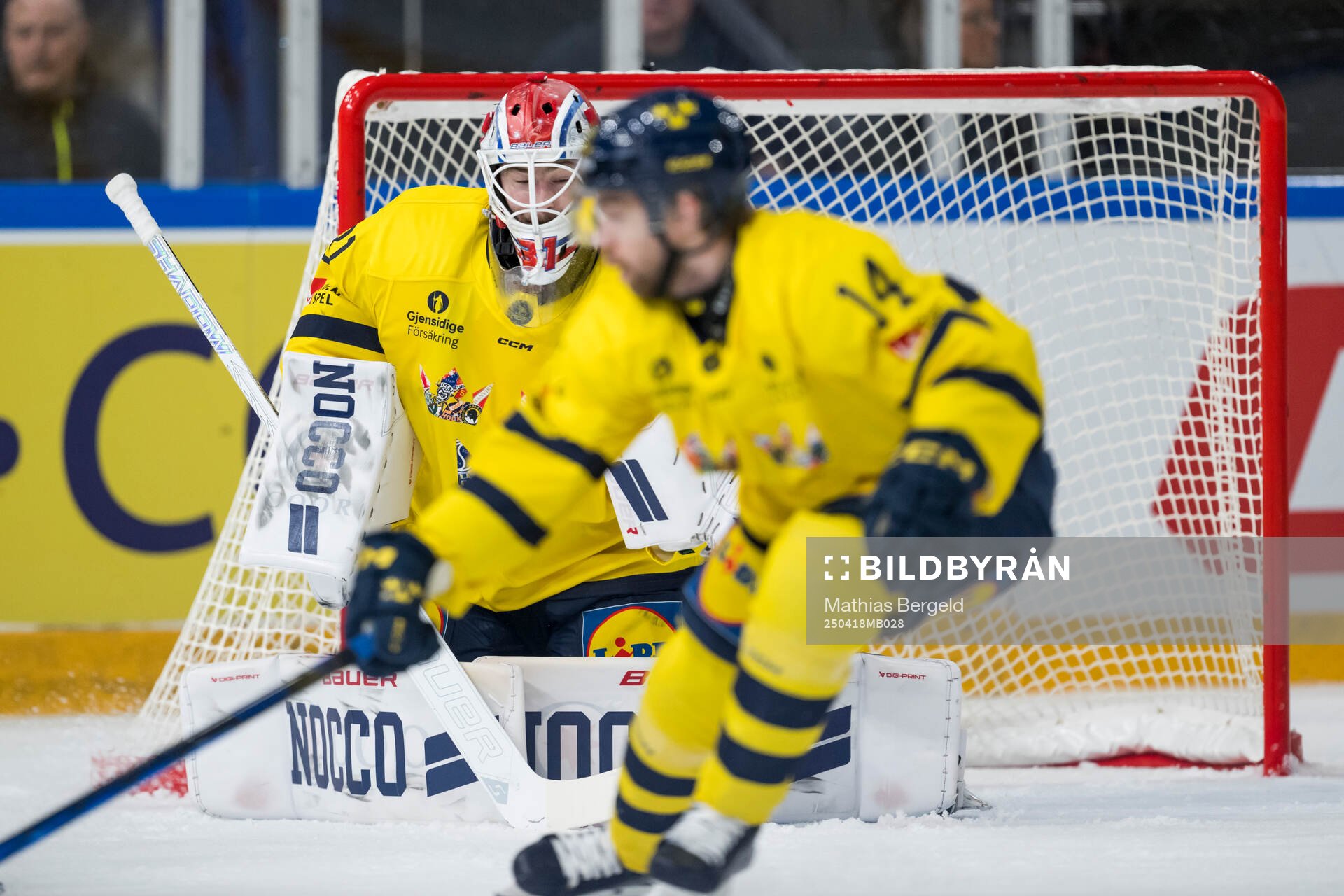 Goalkeeper Tim Juel of Sweden lets in 0-1