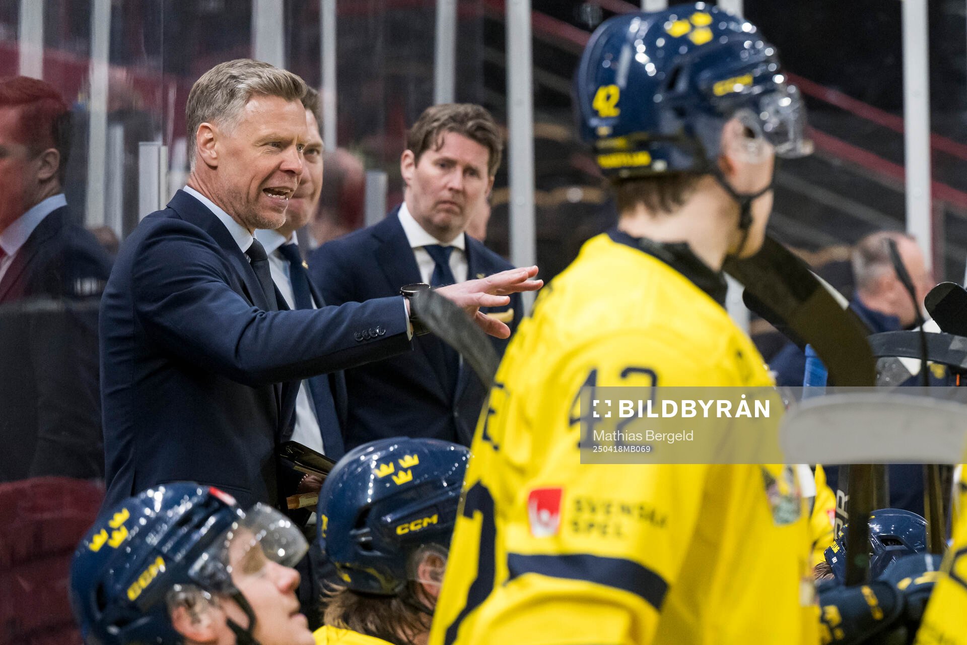 Assistant coach Nicklas Rahm of Sweden