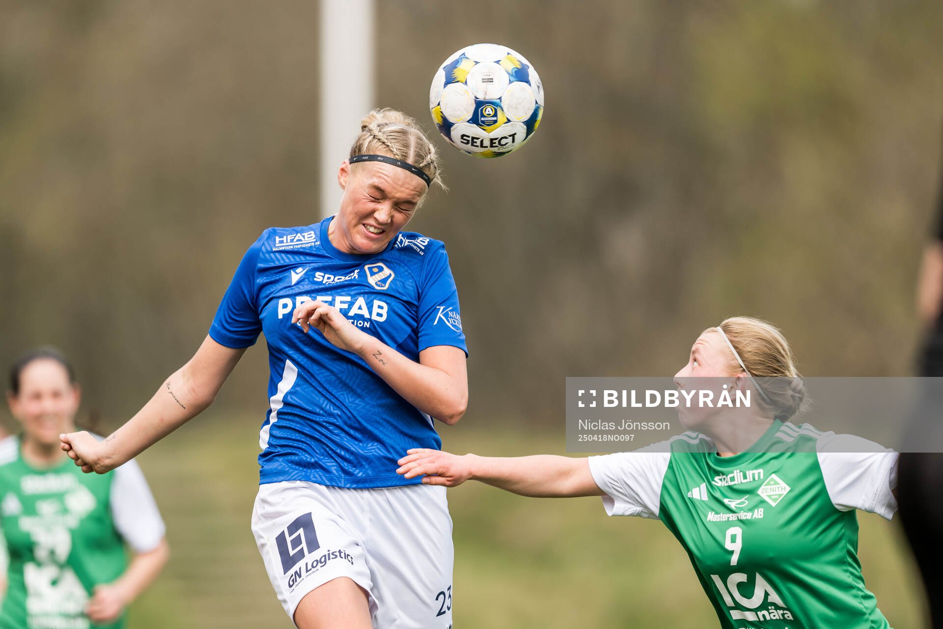 Halmstads Nora Hultgren och IK Zeniths Ida Stolt Hermansson