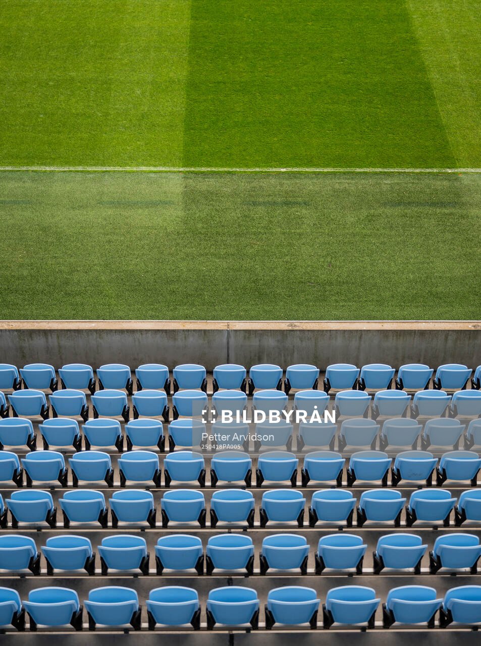 Generell vy av läktarstolar på Eleda Stadion