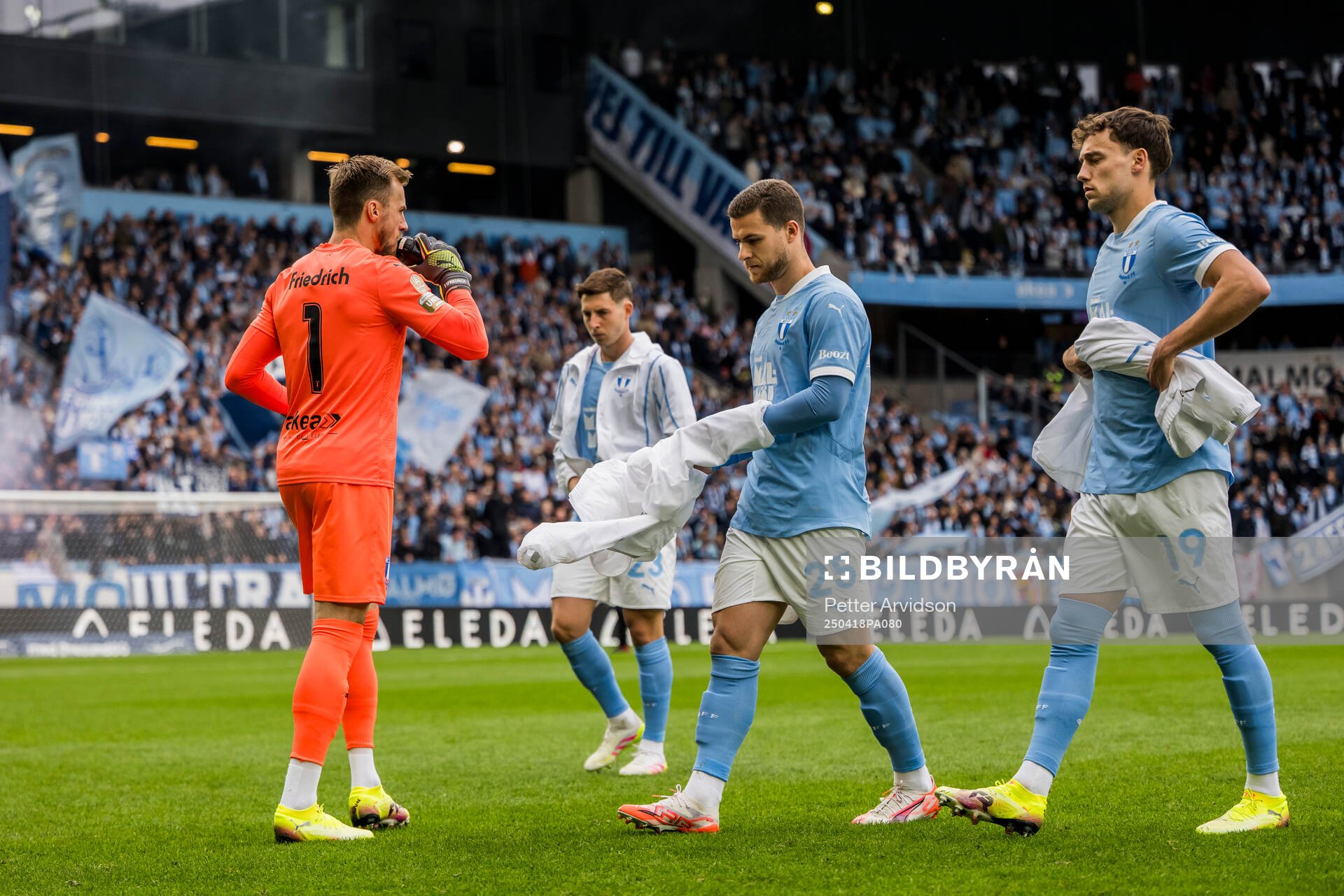 Malmö FFs målvakt Ricardo Friedrich, Lasse Berg Johnsen,