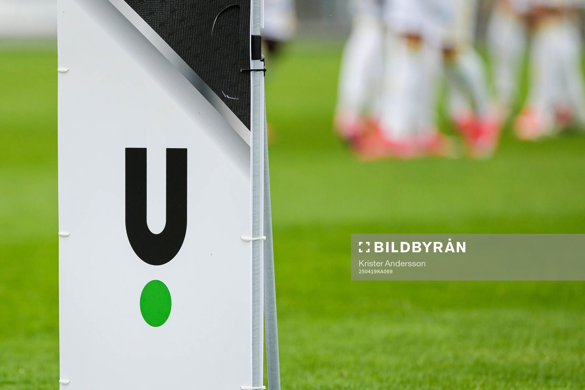 UNIBET logo inför fotbollsmatchen i Superettan mellan Falkenberg och Oddevold den 19 april 2025 i Falkenberg. 