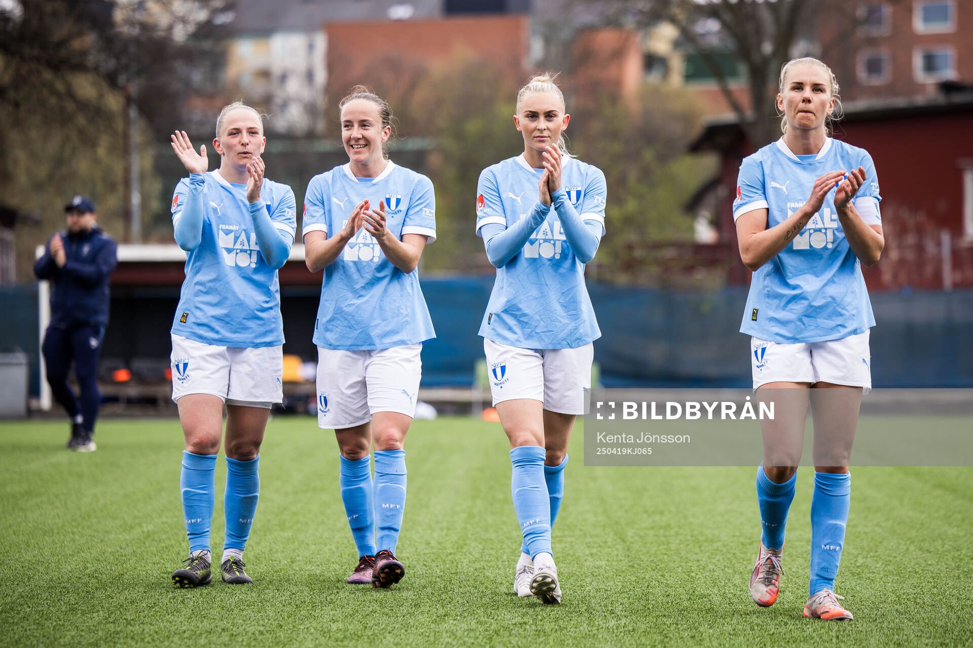 Malmö FFs Tuva Skoog, Anna Plantin, Beatrice Persson och
