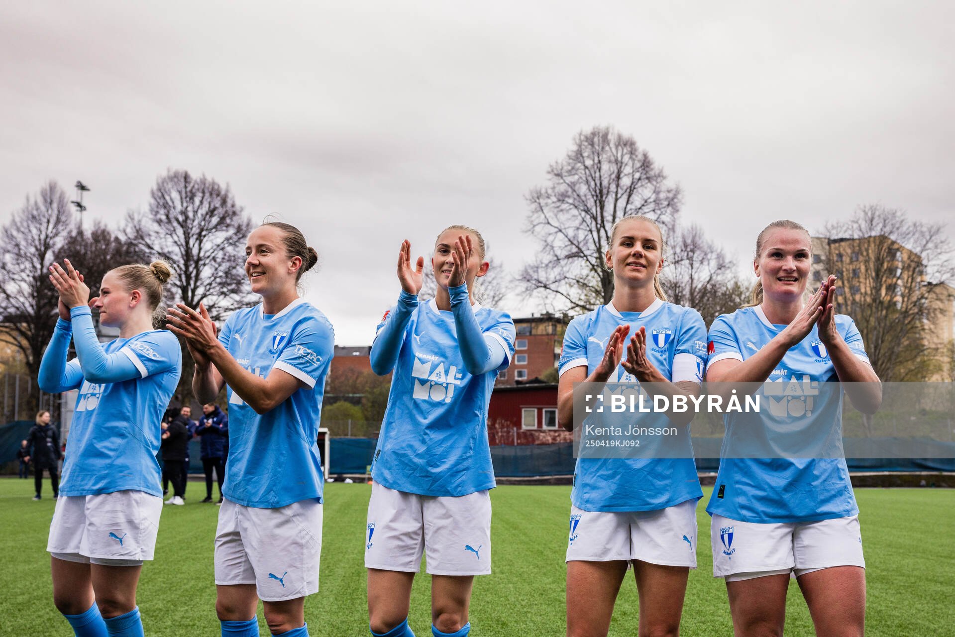 Malmö FFs Tuva Skoog, Anna Plantin, Beatrice Persson,