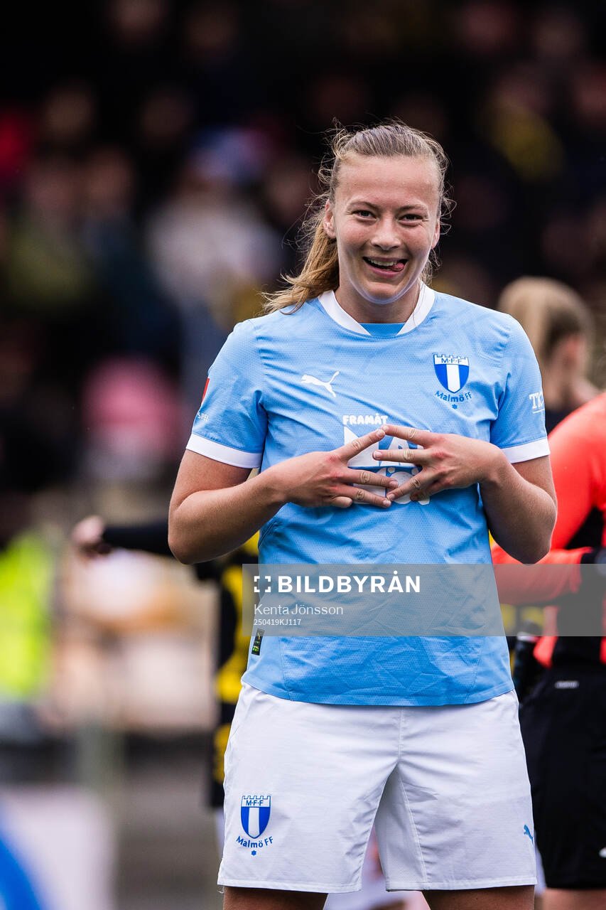 Malmö FFs Sara Kanutte Sørensen Fornes jublar