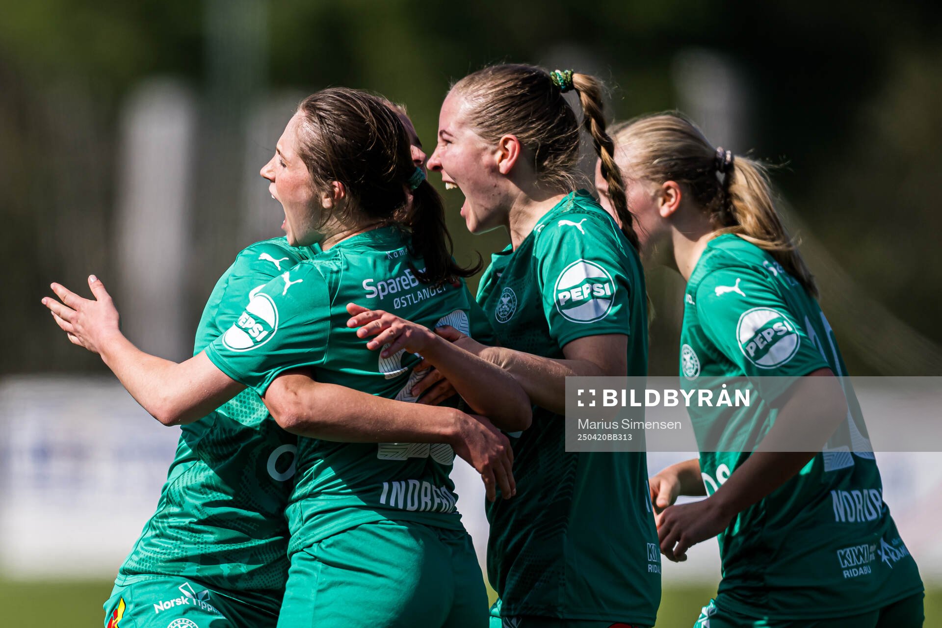 Mari Fisketjøn Indrebø of HamKam celebrates