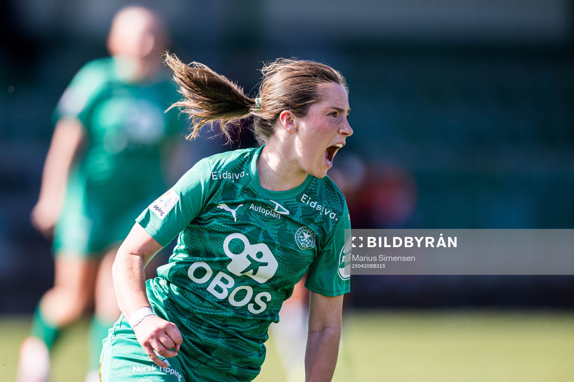 Mari Fisketjøn Indrebø of HamKam celebrates