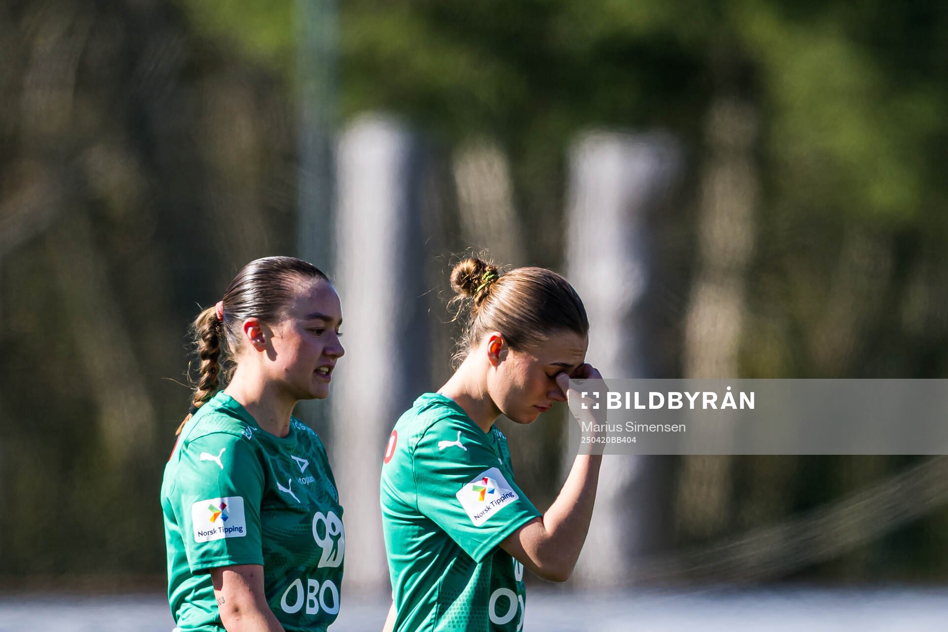 Sara Bræk of HamKam looks dejected