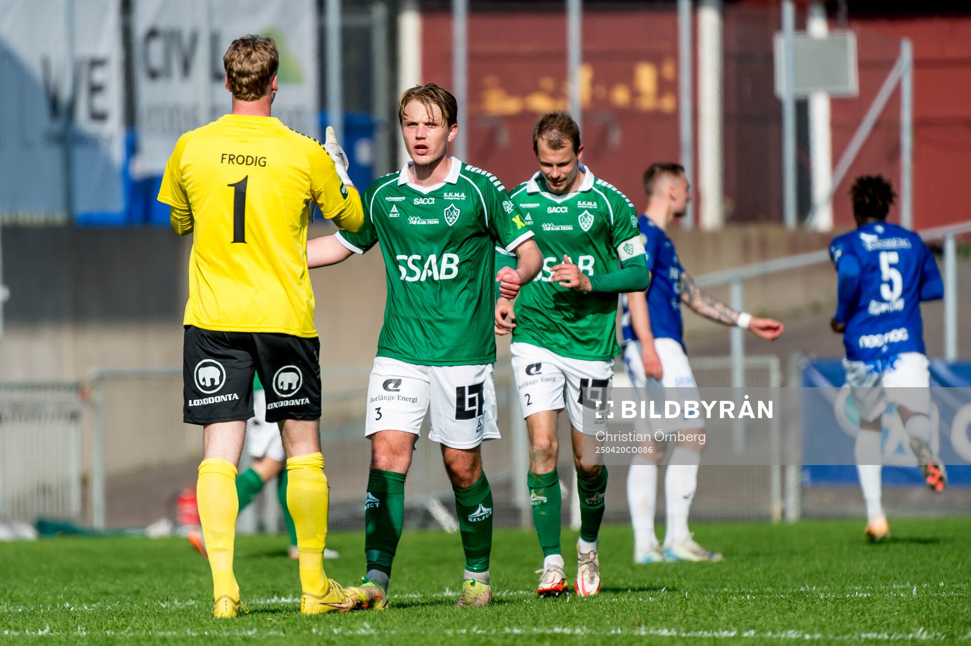 Brages målvakt Viktor Frodig, Teodor Wålemark och