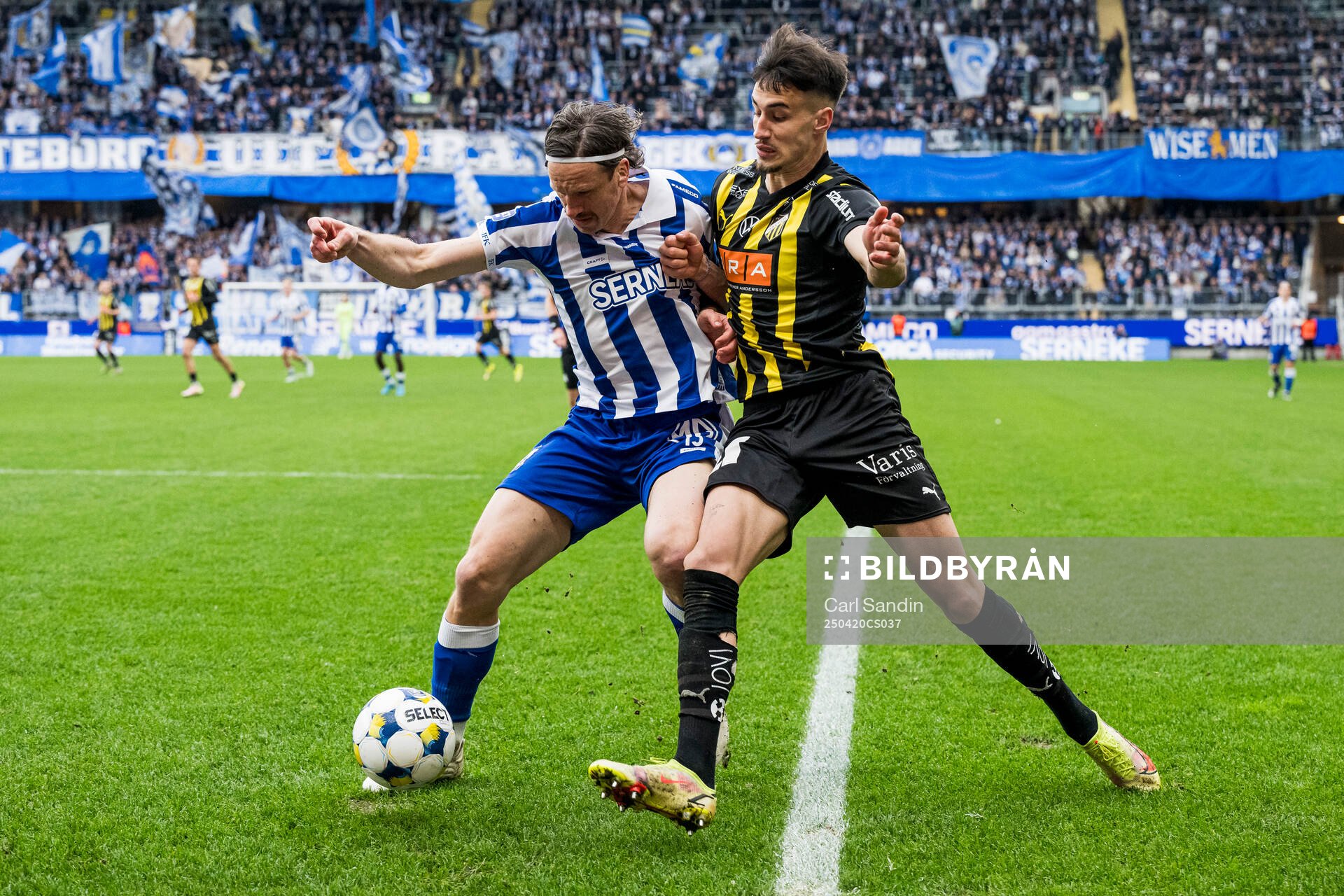 IFK Göteborgs Gustav Svensson och Häckens Srdjan Hrstic