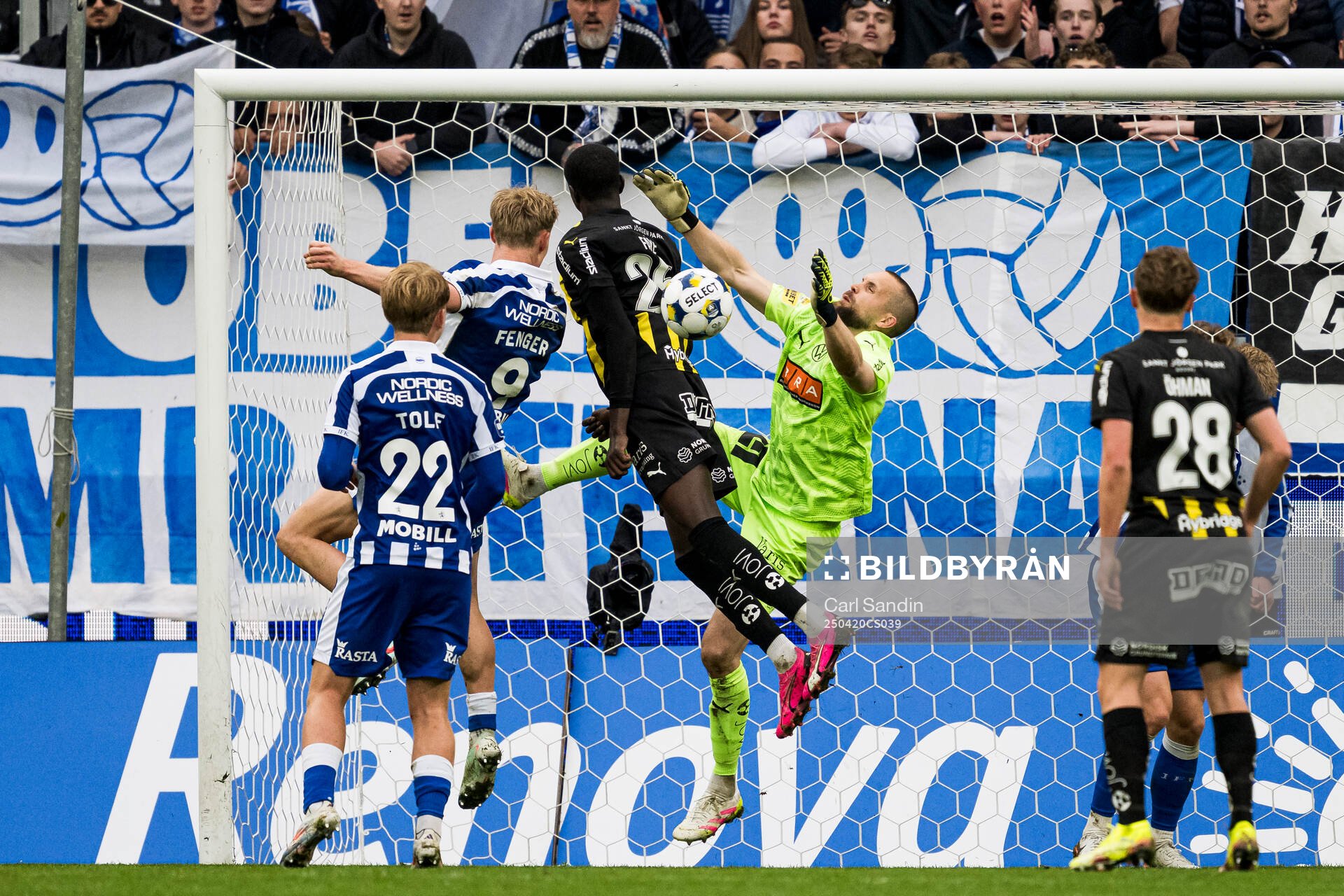 Häckens målvakt Oscar Jansson