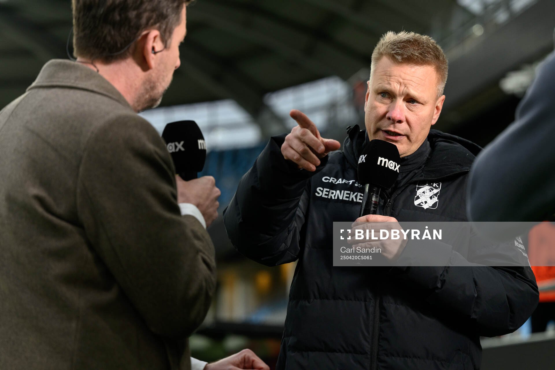 IFK Göteborgs tränare Stefan Billborn efter fotbollsmatchen i Allsvenskan mellan IFK Göteborg och Häcken den 20 april 2025 i Göteborg. 