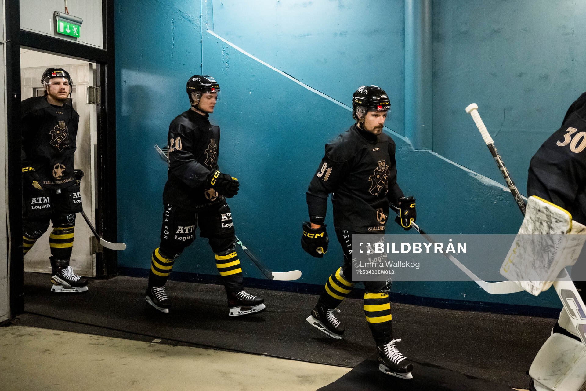 AIKs Scott Pooley, Rasmus Rudslätt och Gerry Fitzgerald