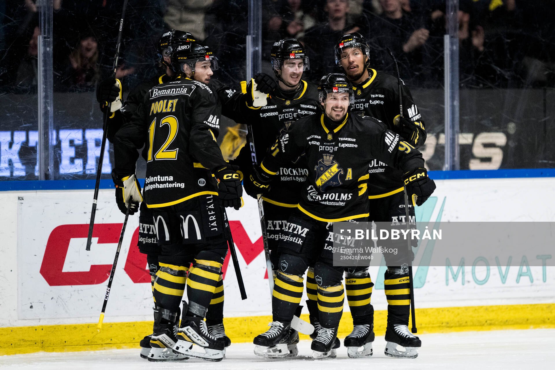 AIKs Gerry Fitzgerald, Scott Pooley, Daniel Ljungman och