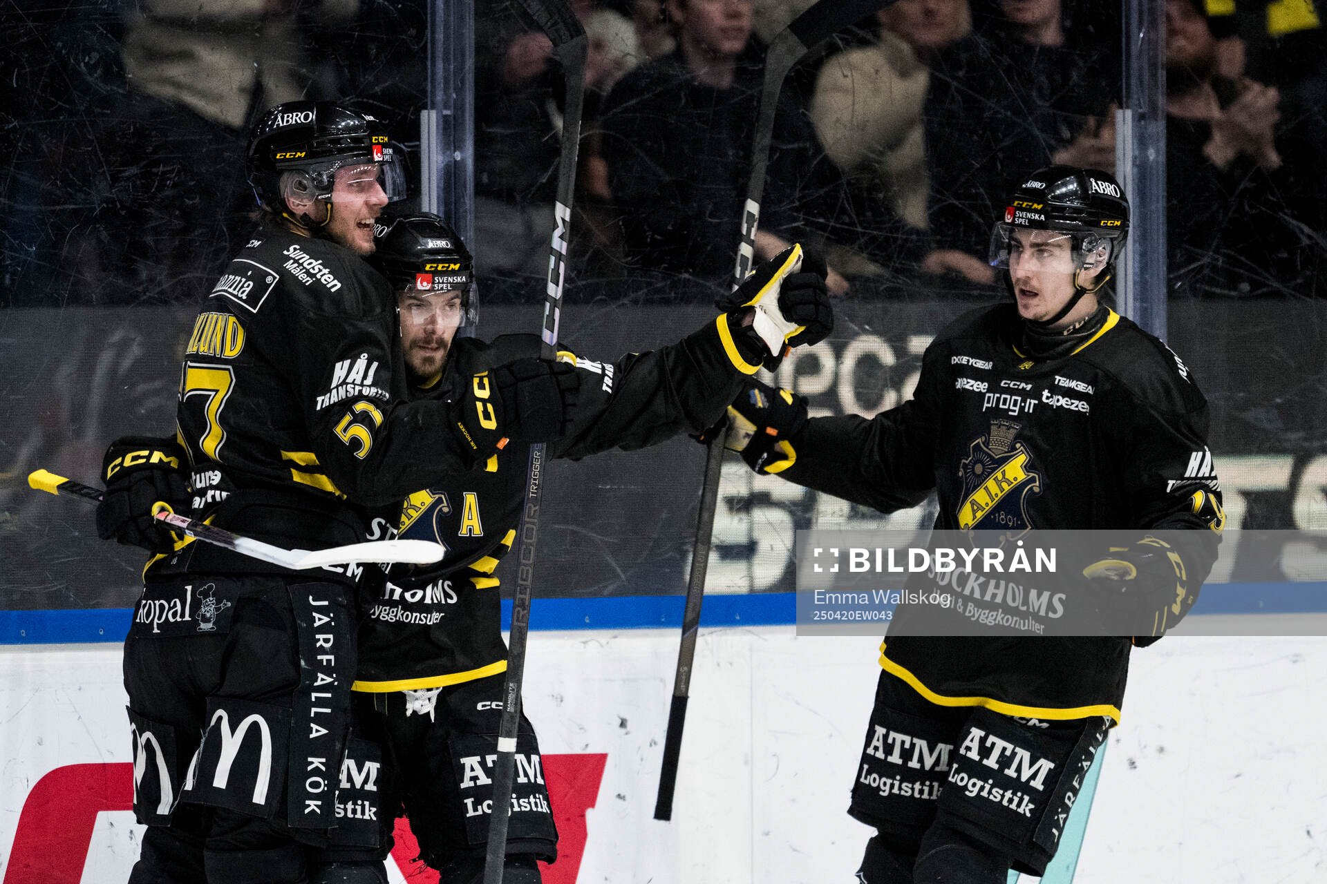 AIKs Gerry Fitzgerald, Alfred Barklund och Daniel Ljungman