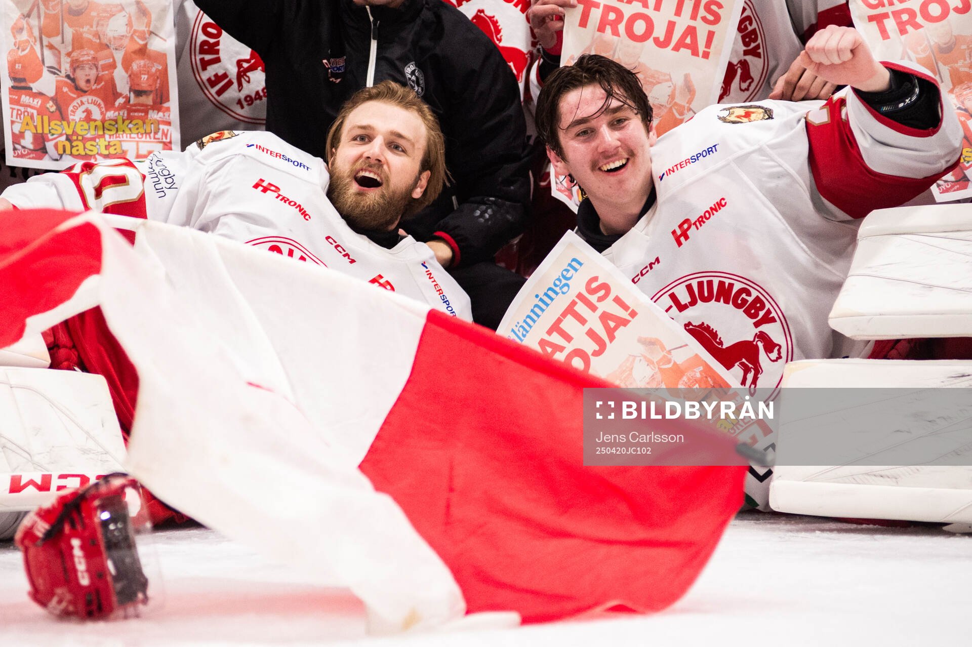 Troja/Ljungbys målvakt Jesper Eliasson och målvakt Vilgot