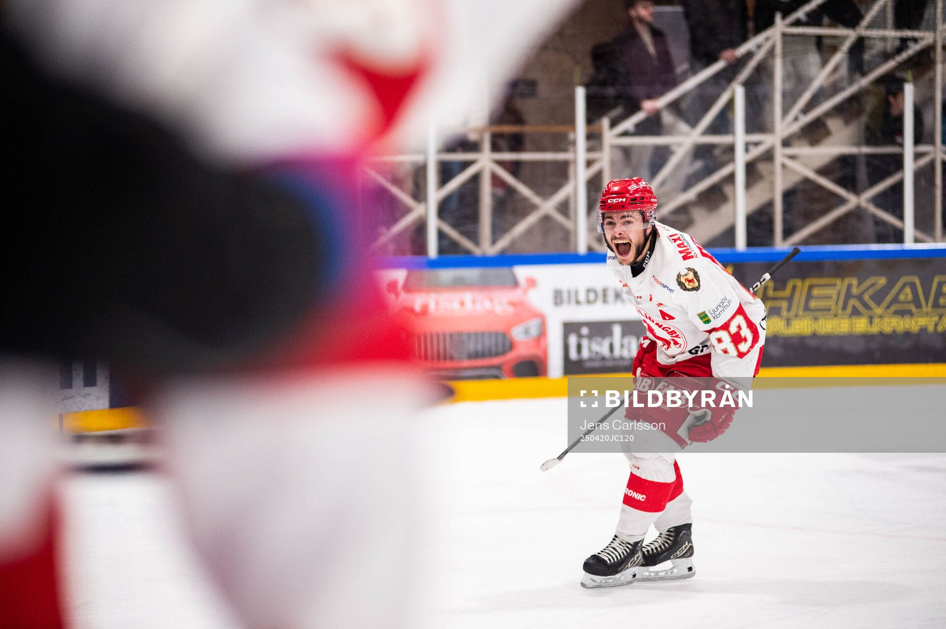 Troja/Ljungbys Jonathan Wikström jublar