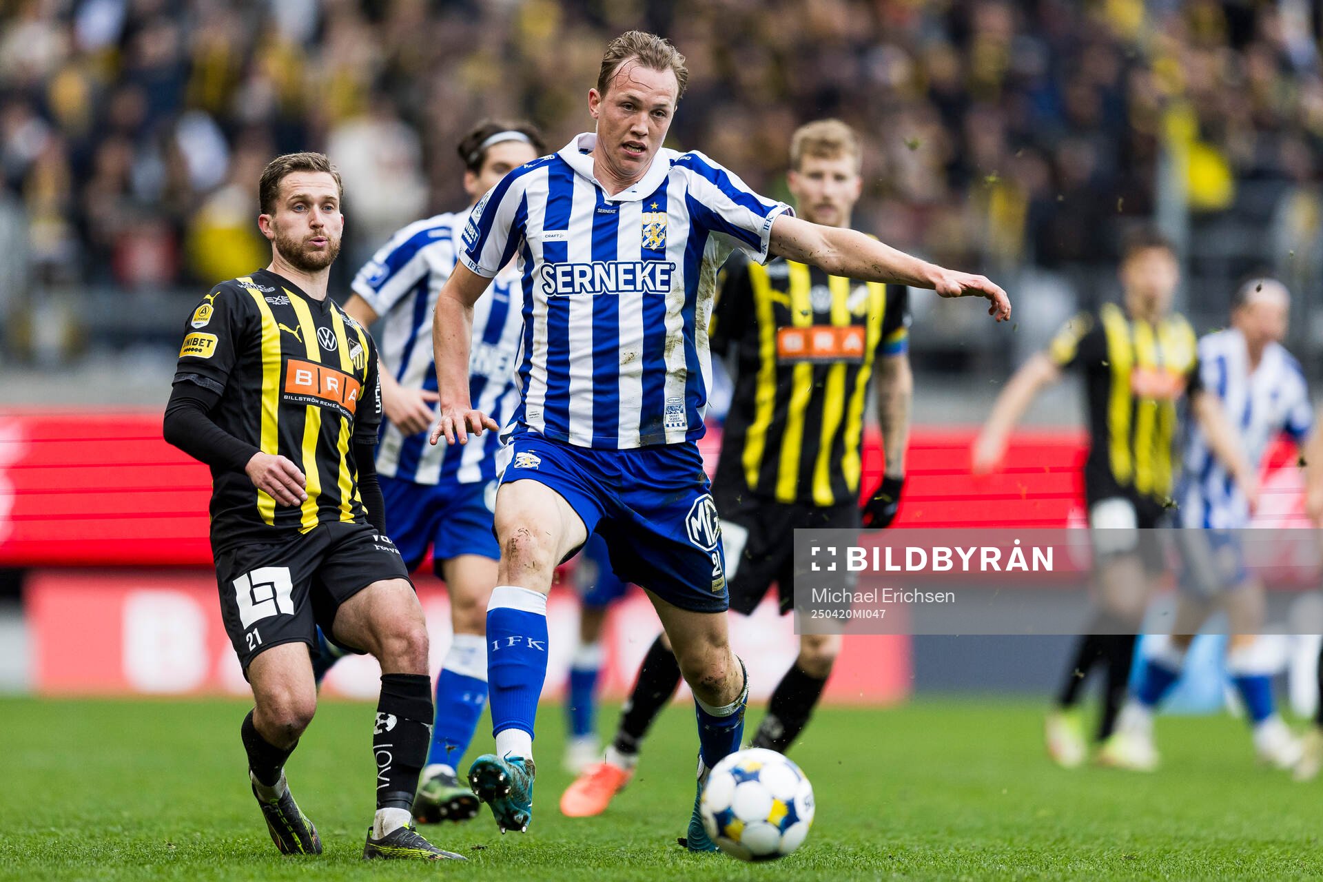 Häckens Adam Lundkvist och IFK Göteborgs Adam Carlén