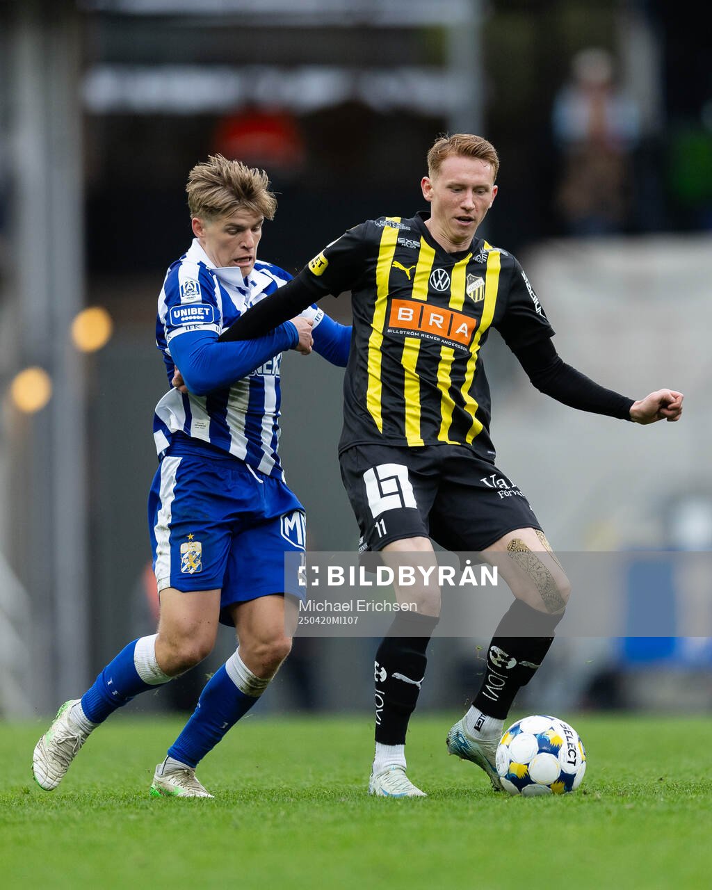 IFK Göteborgs Felix Eriksson och Häckens Julius Lindberg