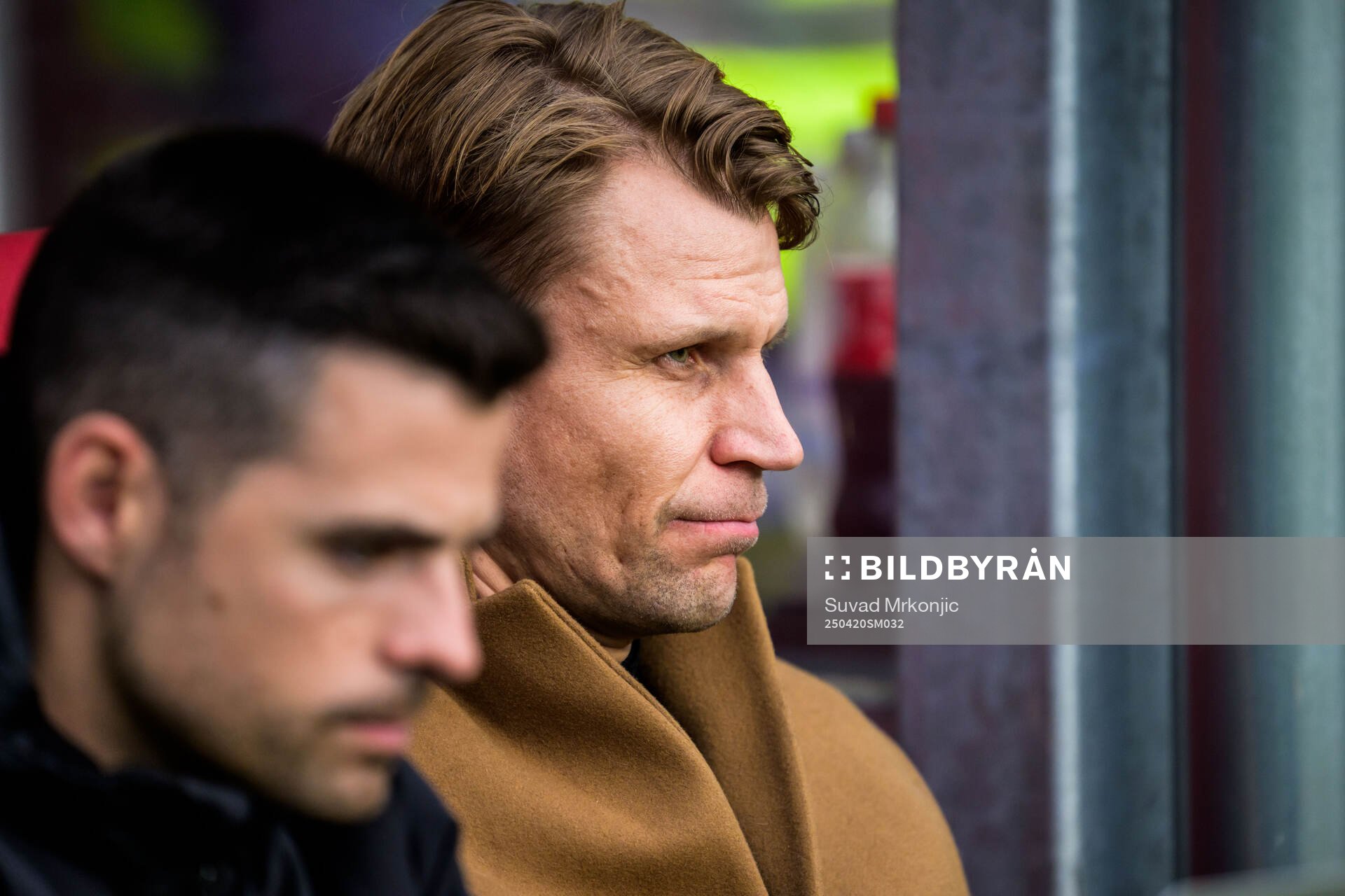 Kalmars tränare Toni Koskela under fotbollsmatchen i Superettan mellan Kalmar och Östersund den 20 april 2025 i Kalmar. 