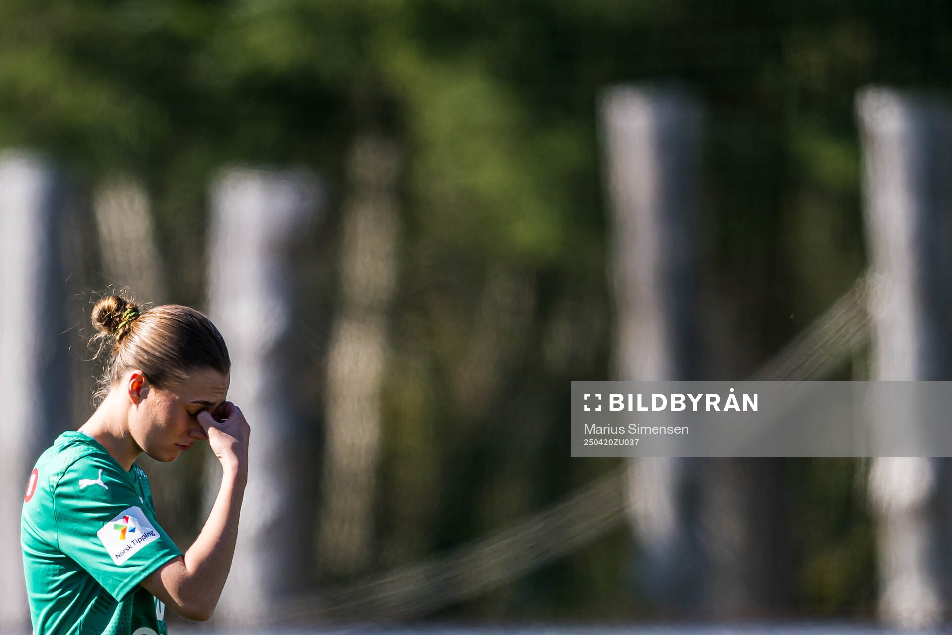 Sara Bræk of HamKam looks dejected