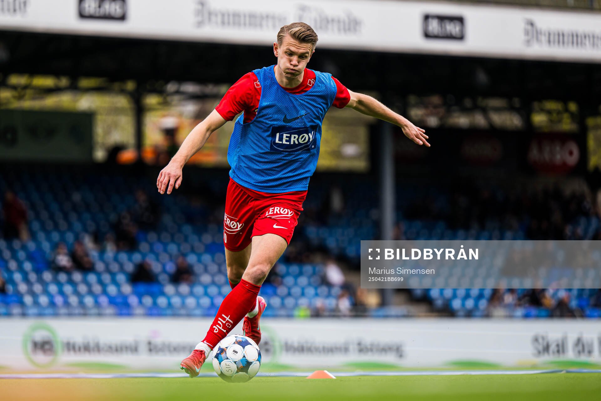 Emil Kornvig of Brann warms up