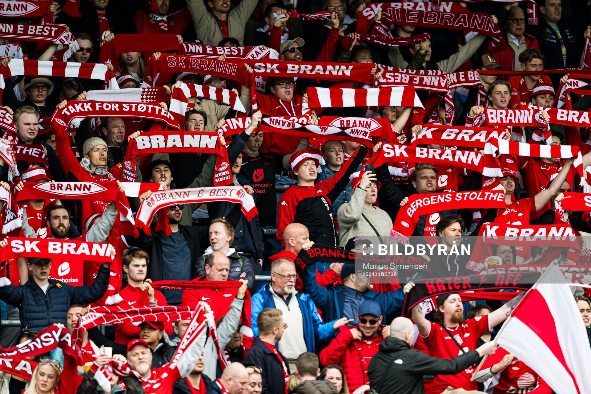 Spectators in the stands