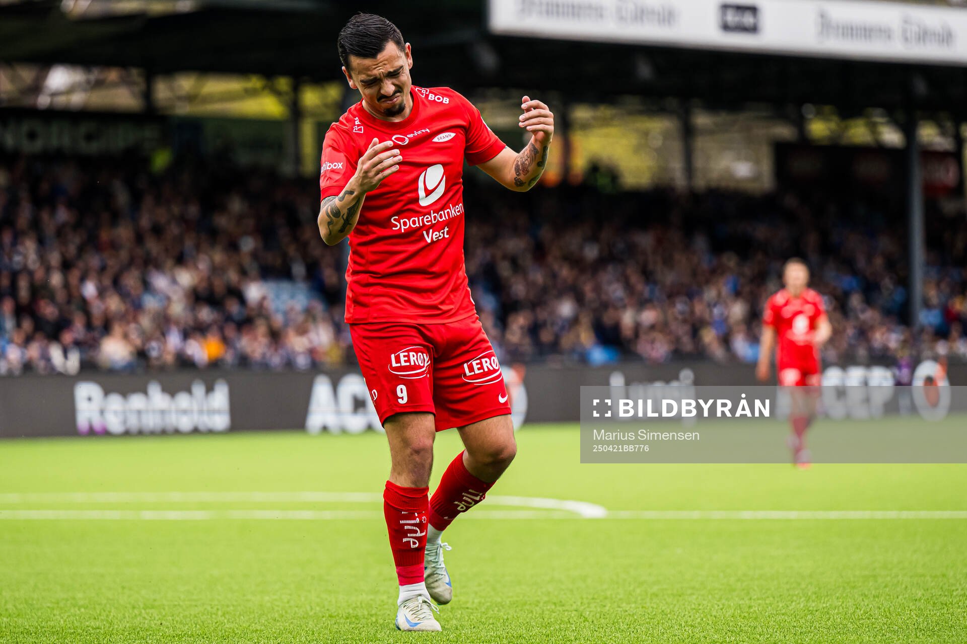 Niklas Castro of Brann looks dejected