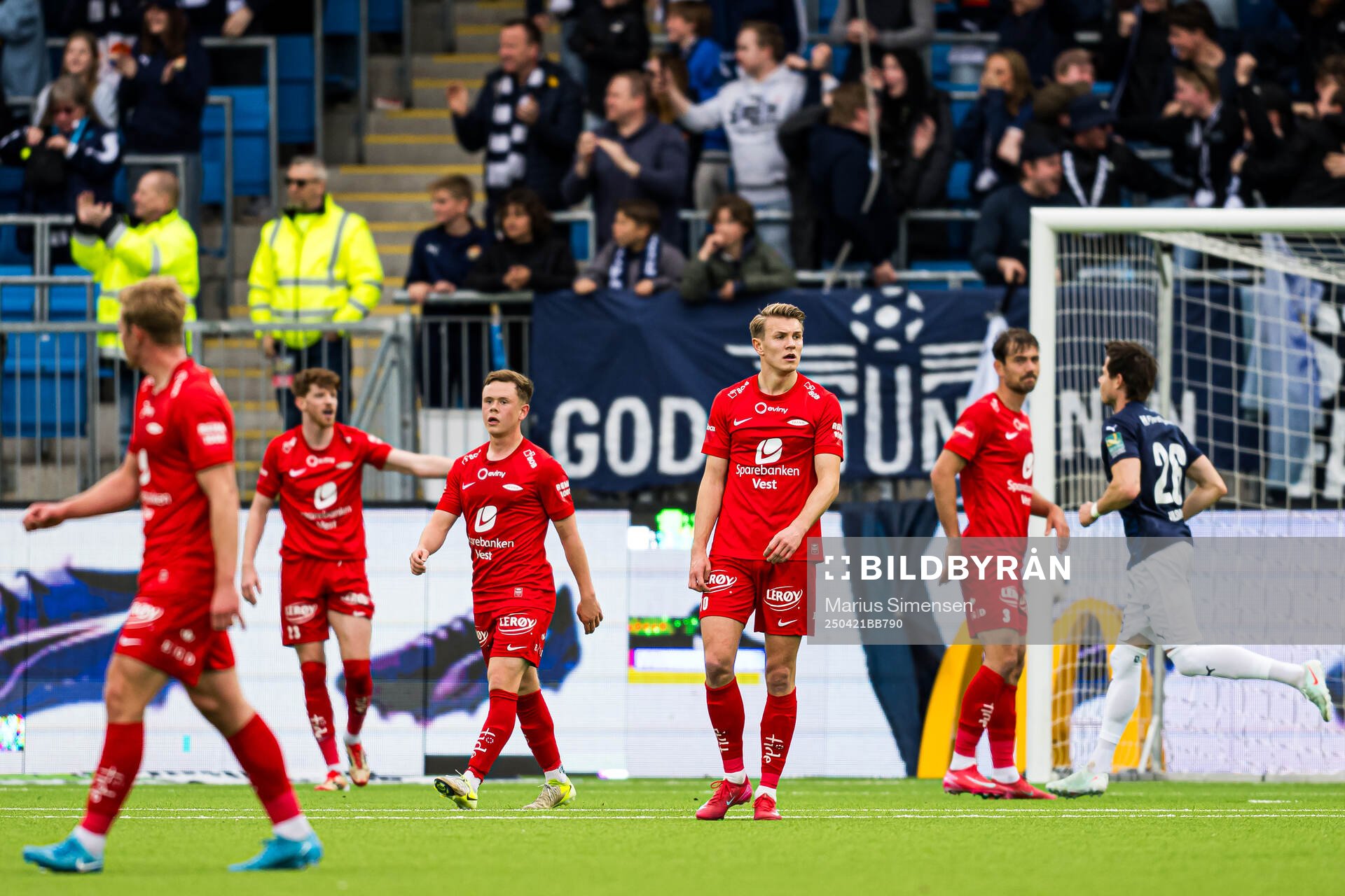 Eggert Aron Gudmundsson and Emil Kornvig of Brann looks