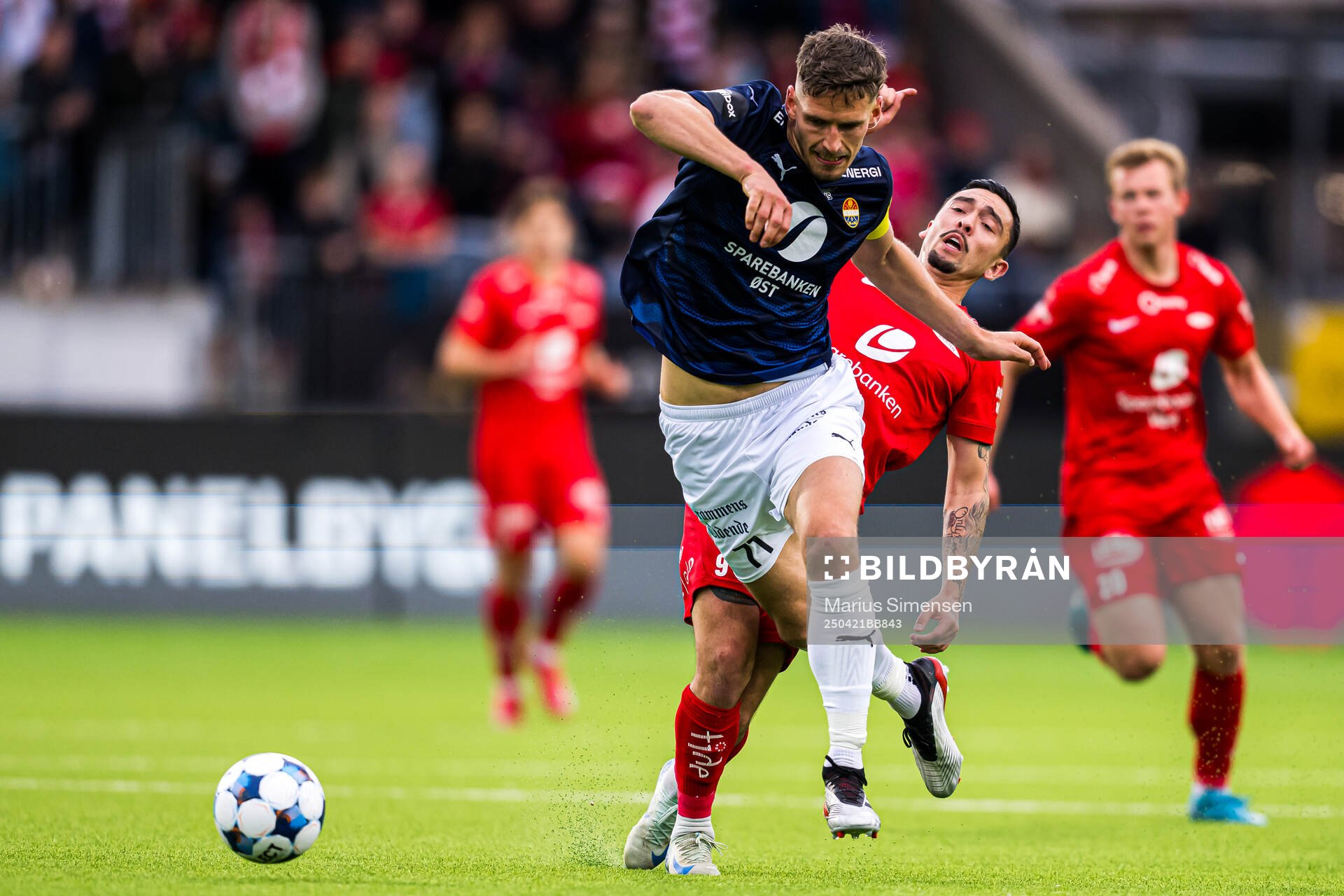 Niklas Castro of Brann and Gustav Valsvik of Strømsgodset
