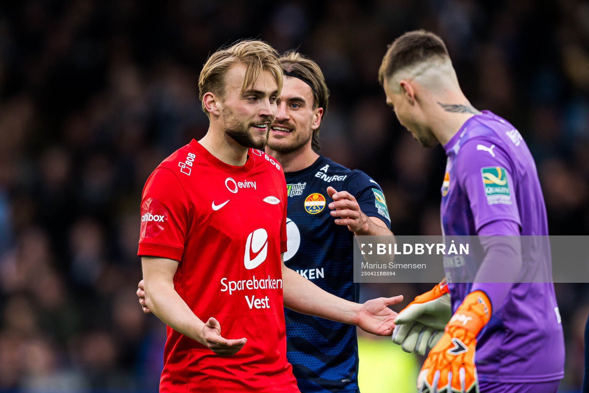 Mads Berg Sande of Brann and Per Kristian Bråtveit of