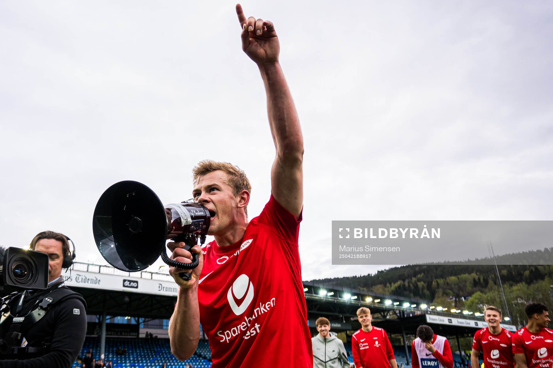 Aune Heggebø of Brann celebrates
