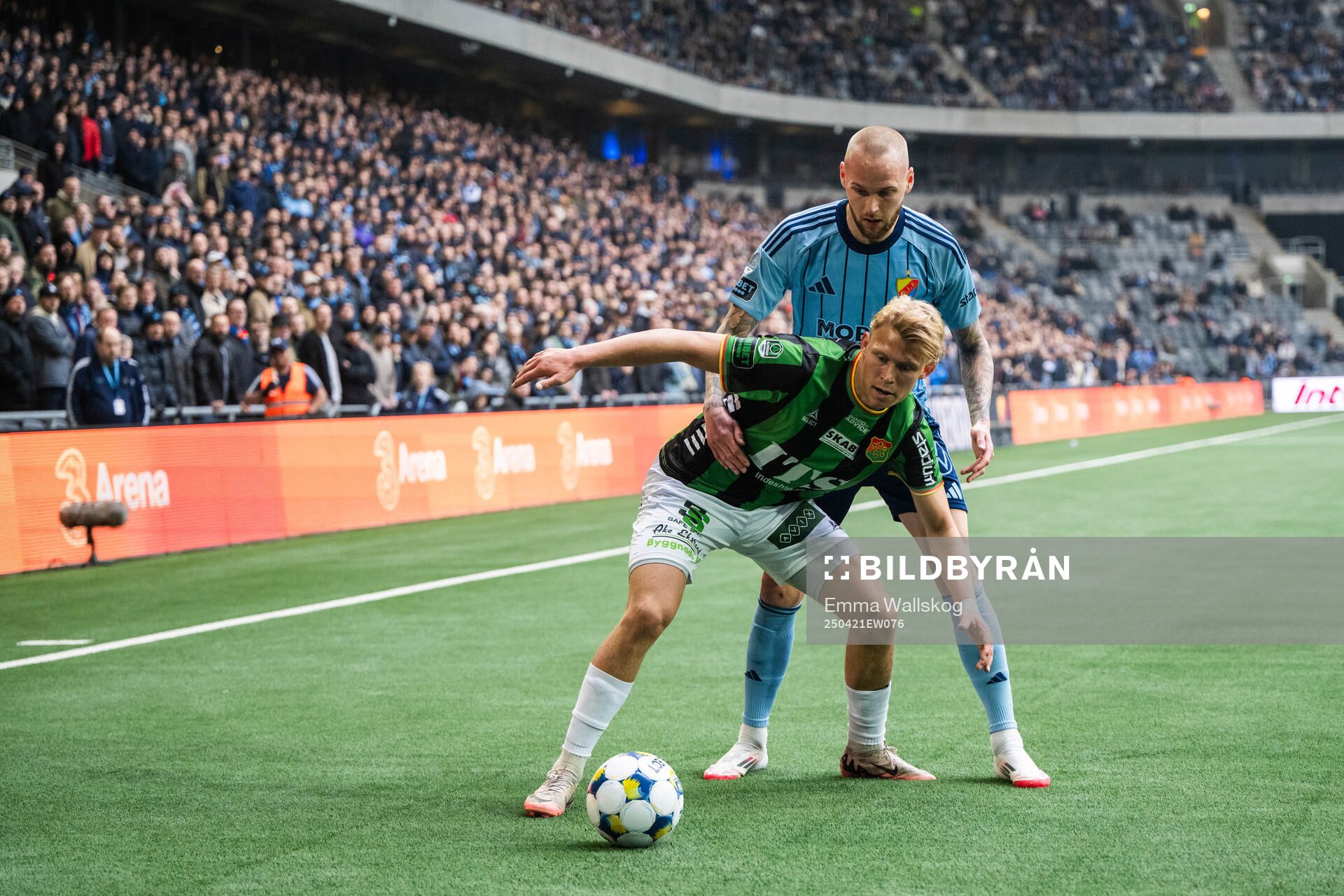 GAIS Rasmus Niklasson Petrovic och Djurgårdens Adam Ståhl