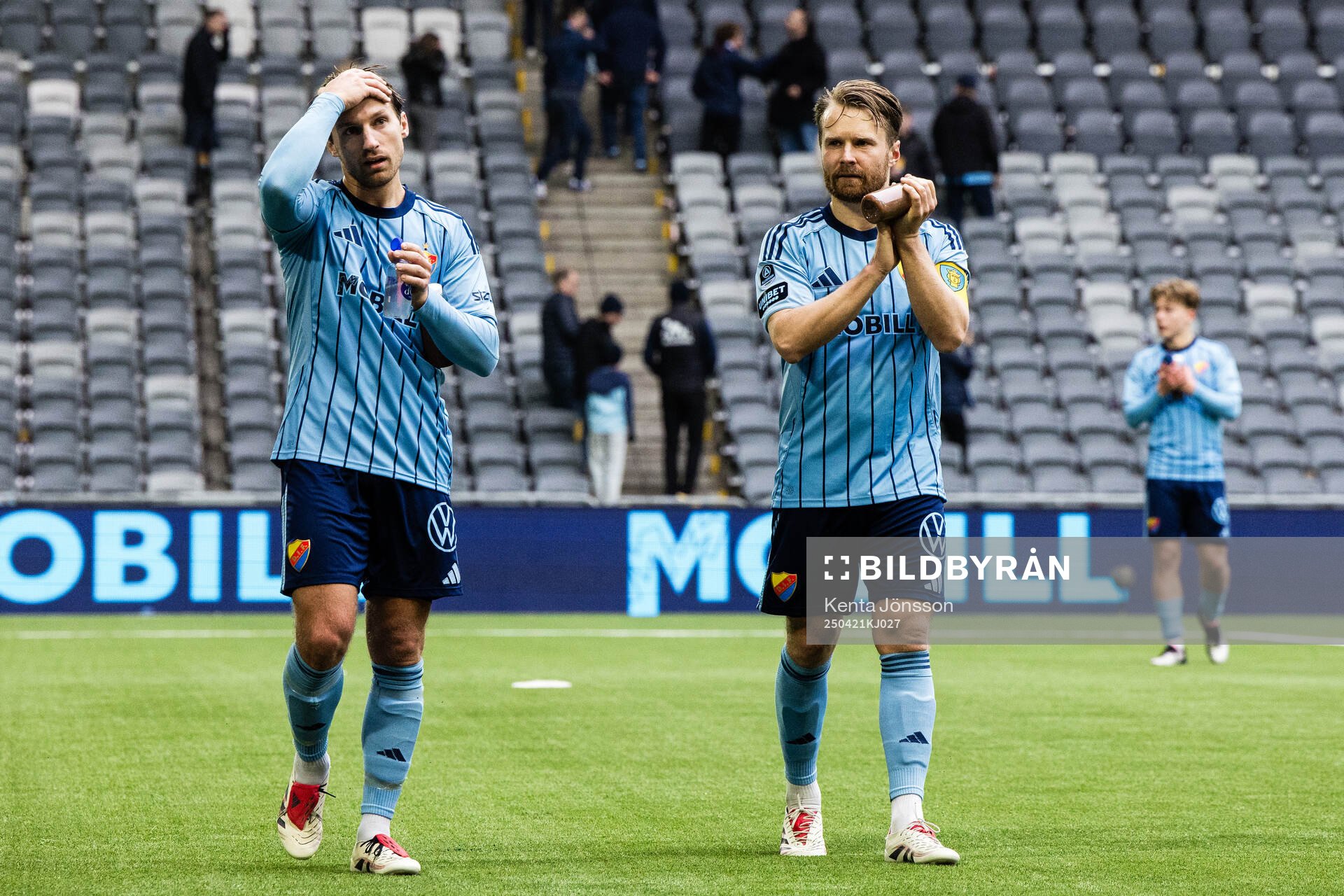 Djurgårdens Daniel Stensson och Jacob Une  deppar
