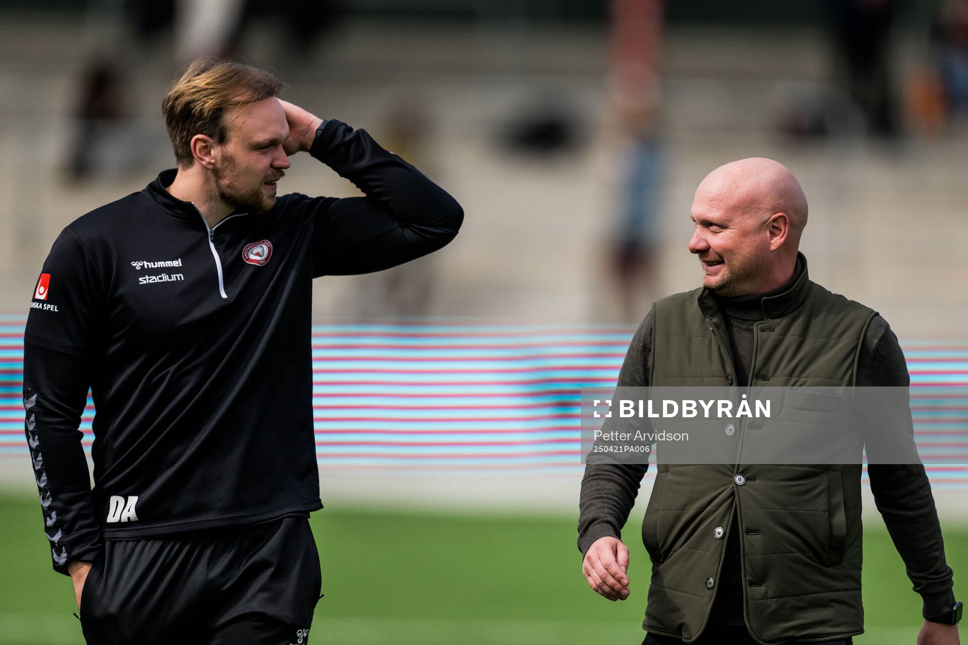 Kristianstads tränare Daniel Angergård och Rosengårds