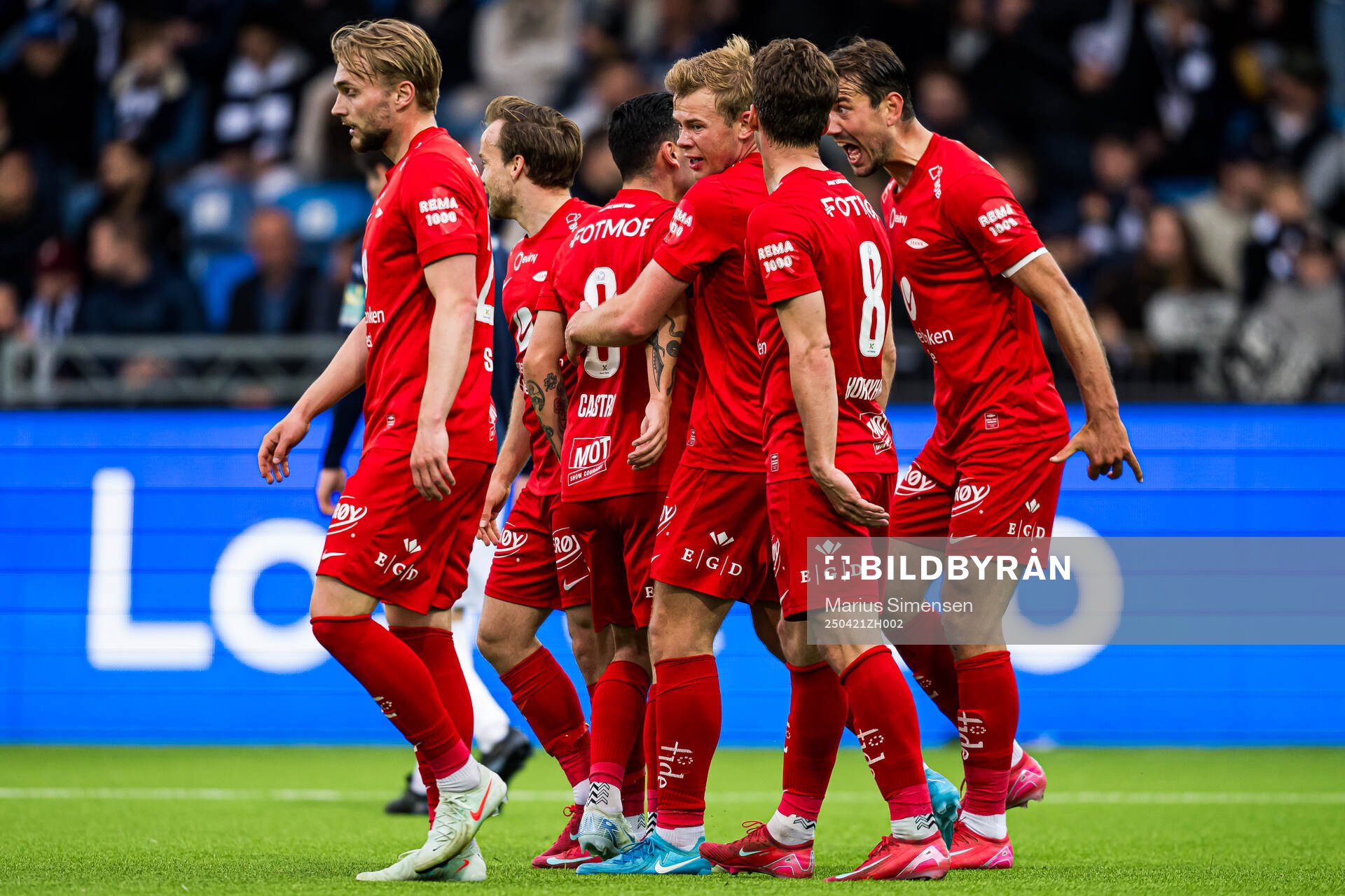 Aune Heggebø of Brann celebrates