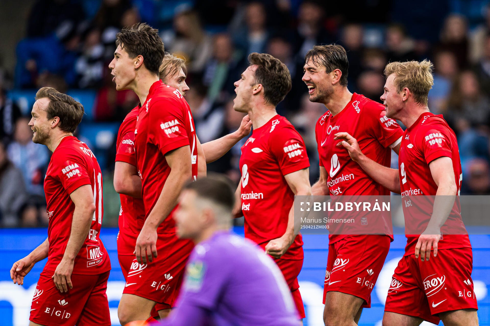 Aune Heggebø of Brann celebrates