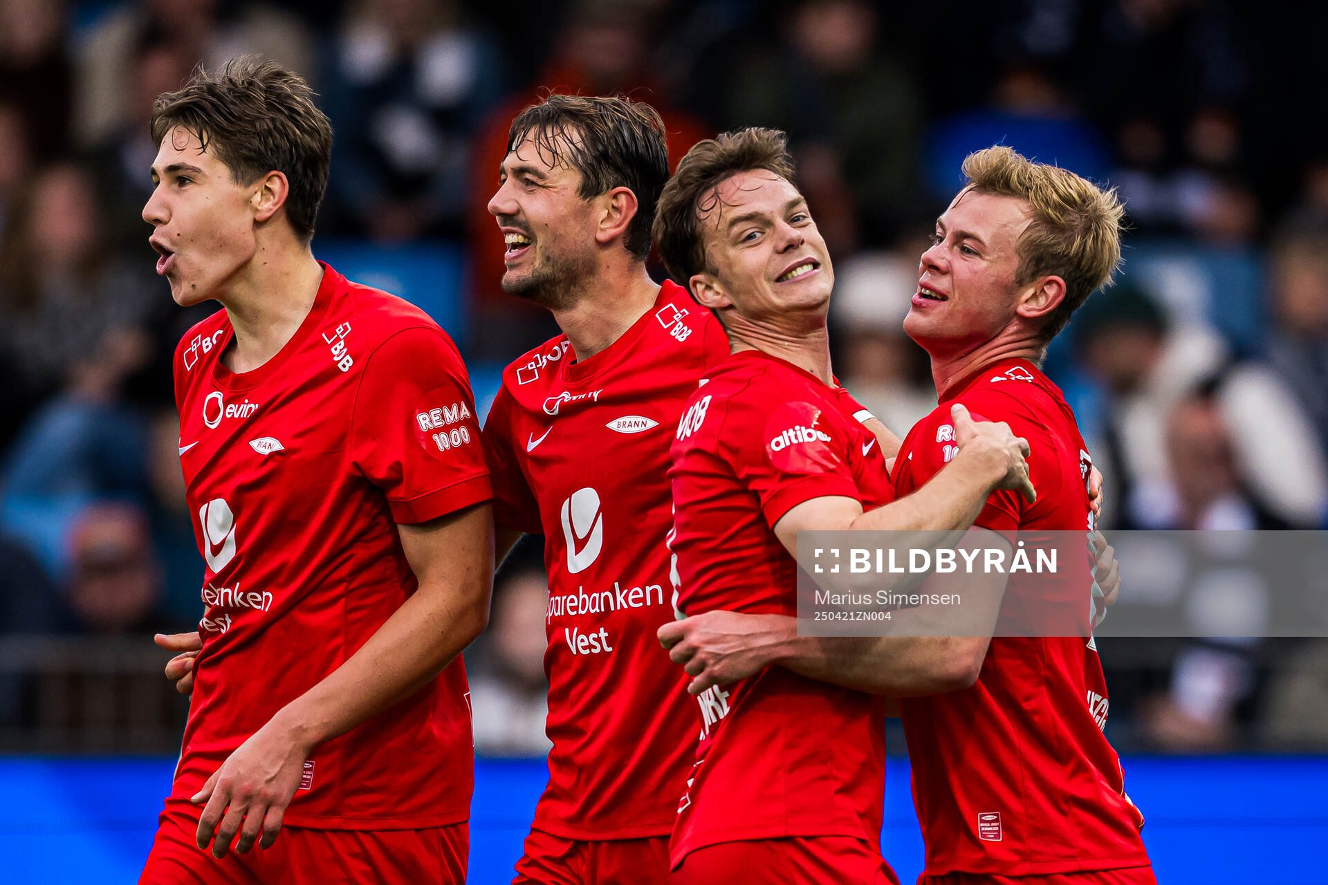 Aune Heggebø of Brann celebrates