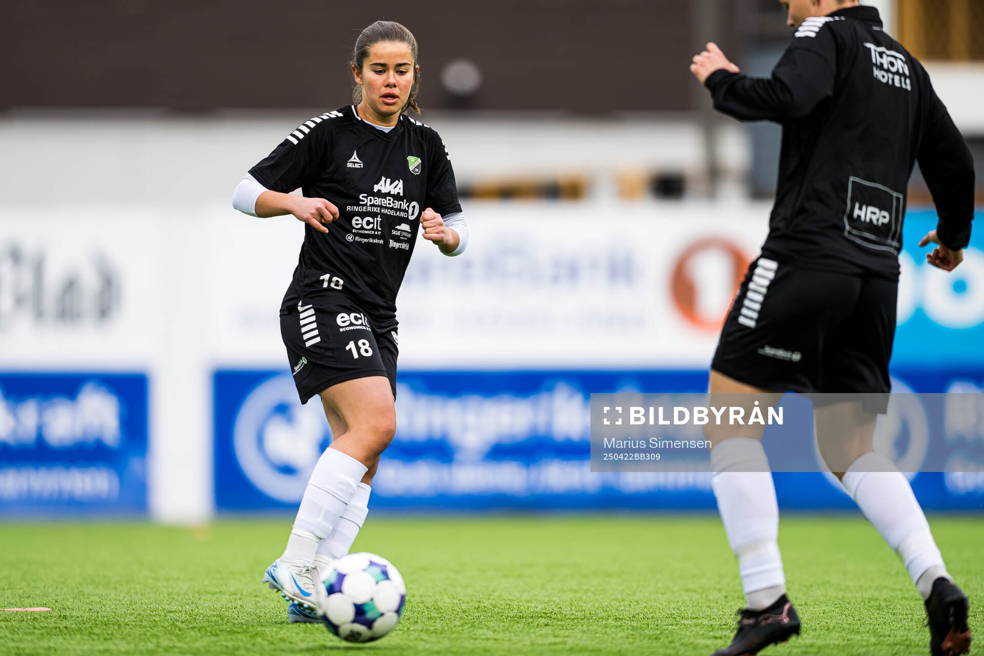 Selma Olderheim of Hønefoss warms up