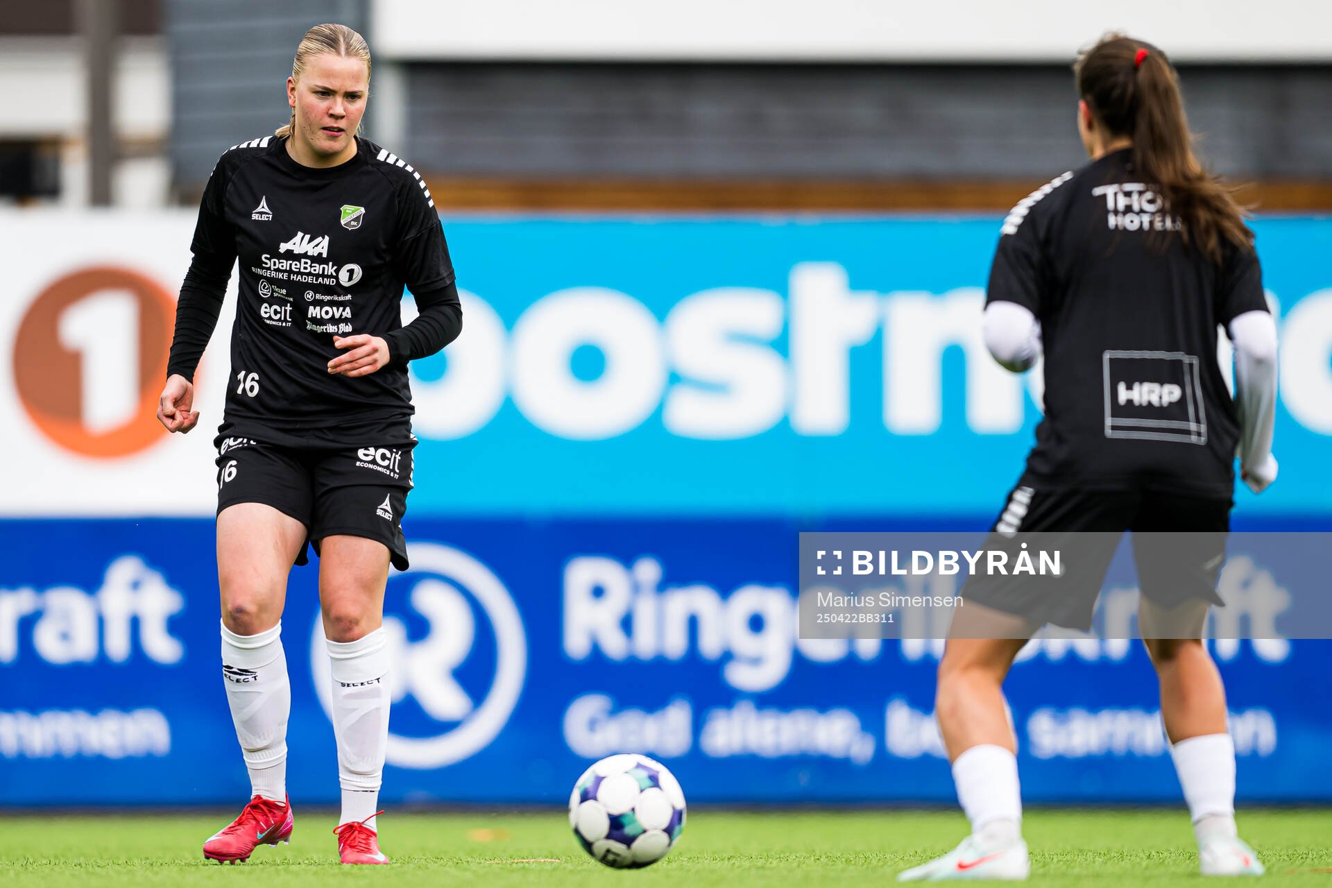 Ingrid Haug of Hønefoss warms up