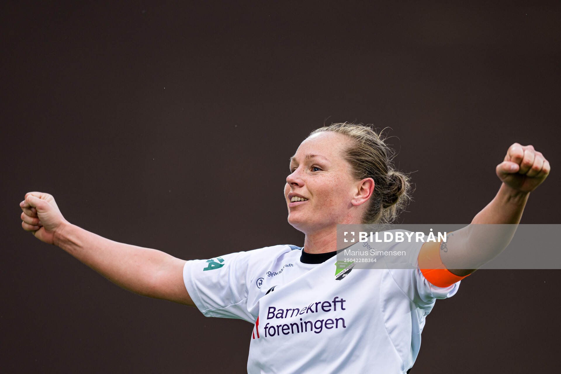 Silje Bekkåsen Nyhagen of Hønefoss celebrates
