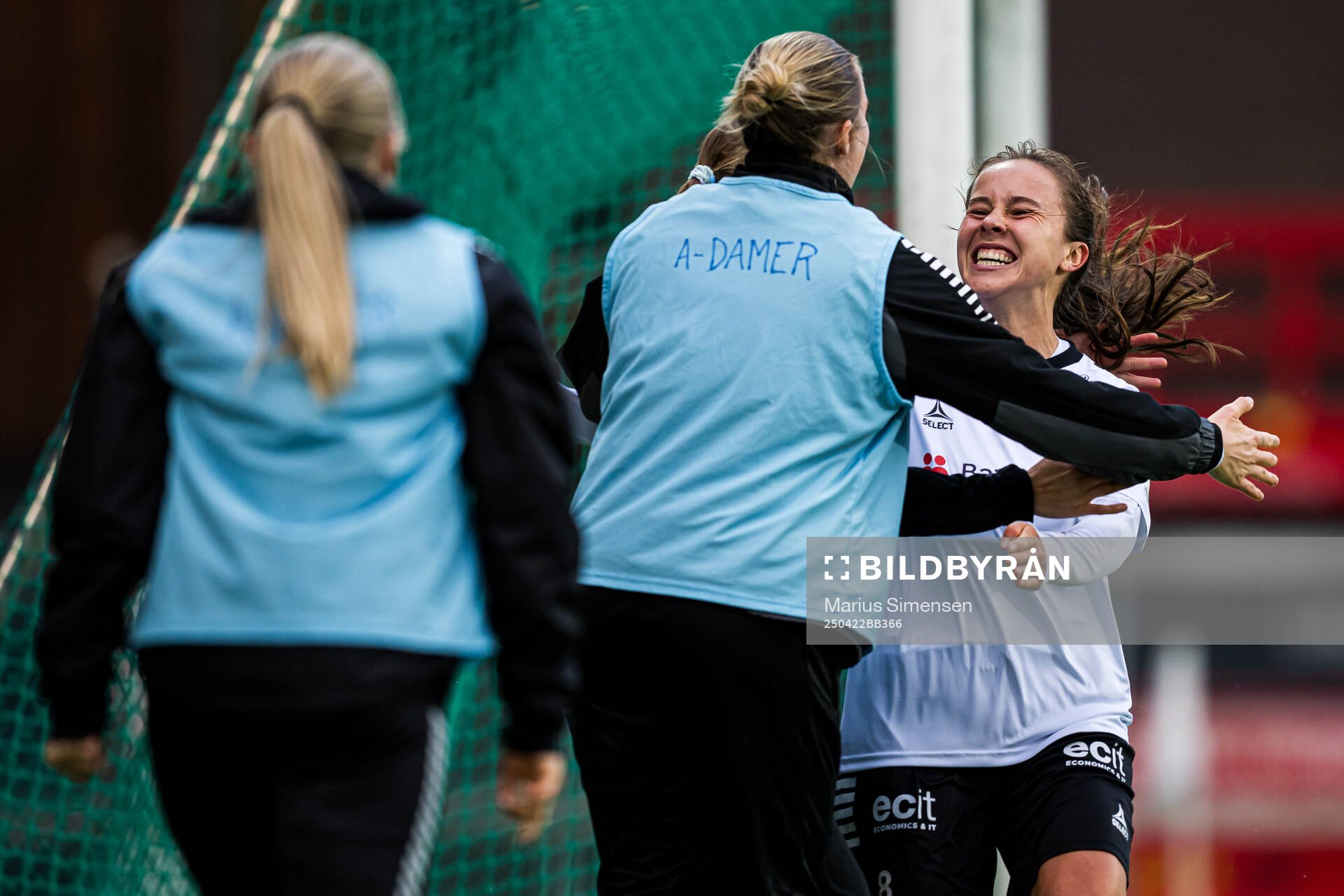 Kristin Sandstad Gumaer of Hønefoss celebrates