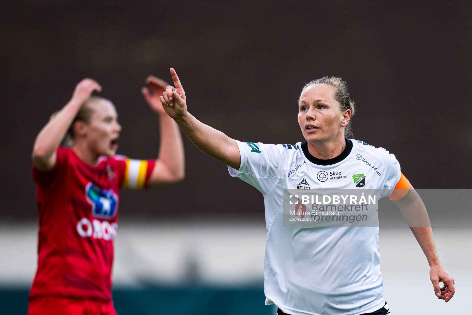 Silje Bekkåsen Nyhagen of Hønefoss celebrates