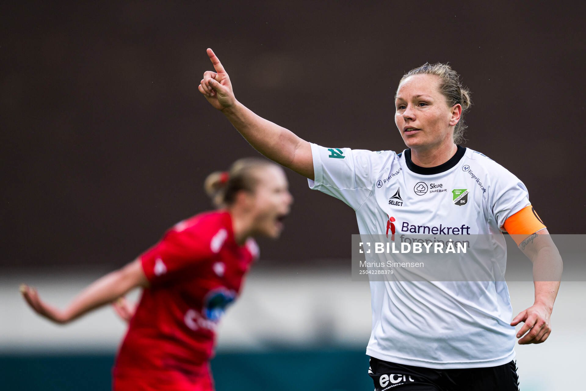 Silje Bekkåsen Nyhagen of Hønefoss celebrates