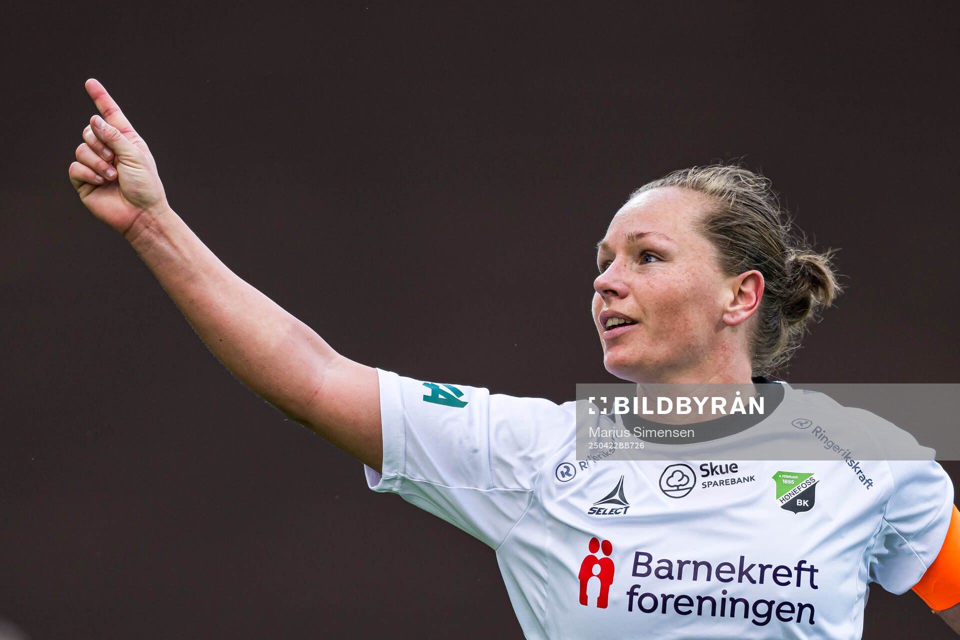 Silje Bekkåsen Nyhagen of Hønefoss celebrates