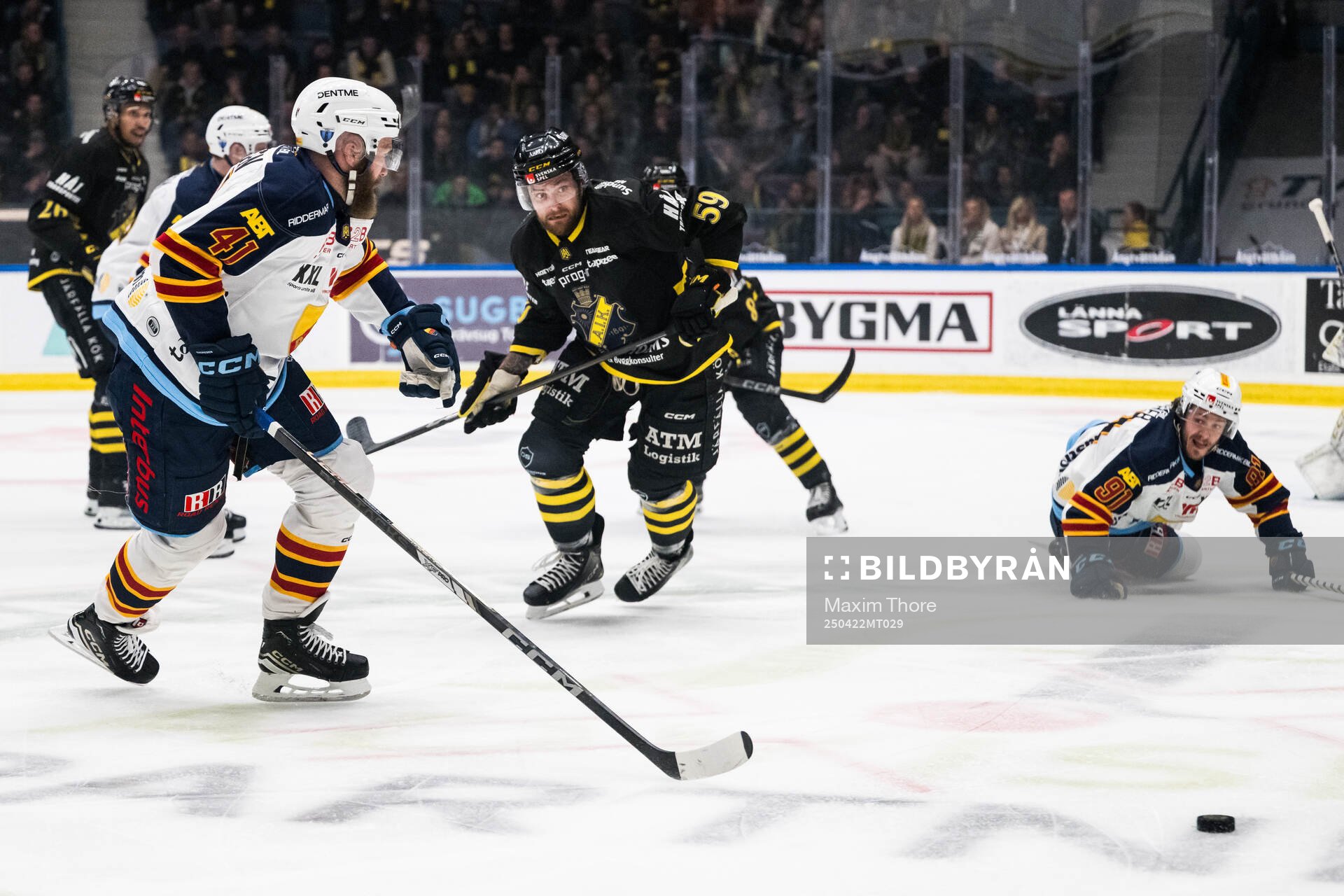 Djurgårdens Patrick Thoresen och Tyler Kelleher och AIKs