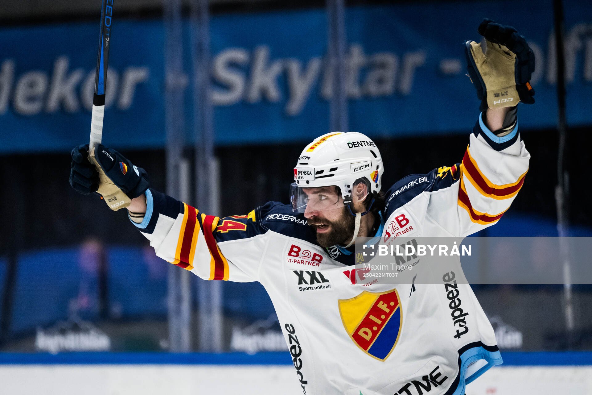 Djurgårdens Ludvig Rensfeldt jublar